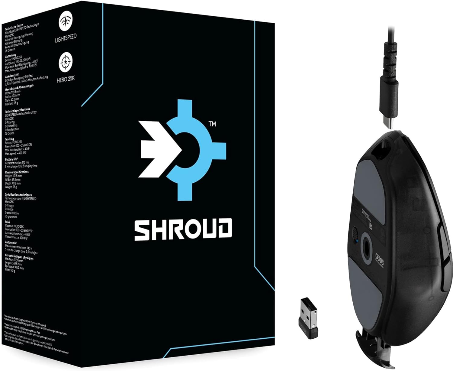Logitech G303 Shroud Edition Wireless Gaming Mouse Logitech G303 Shroud Edition Wireless Gaming Mouse